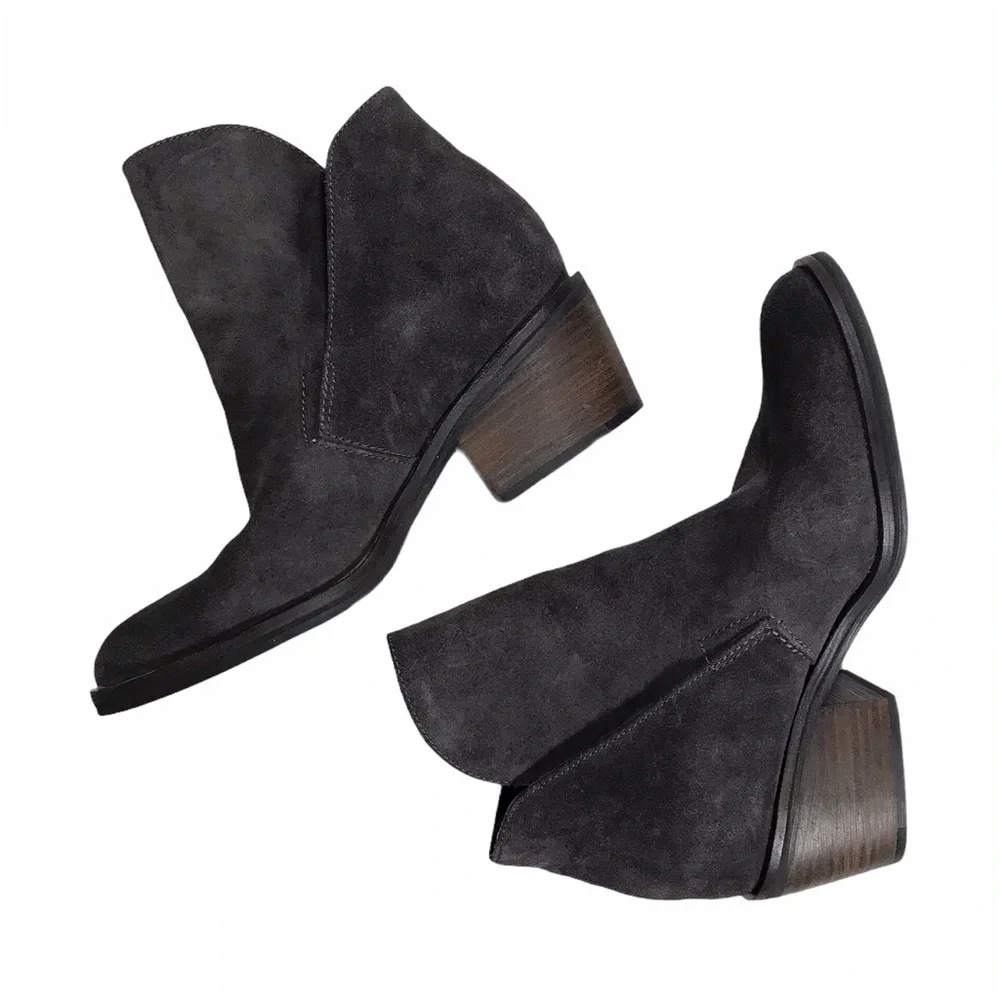 DOLCE VITA Teague Suede Ankle Booties Anthracite